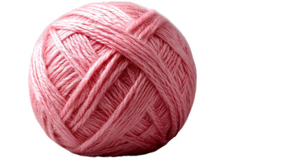 Ball of Pink Yarn: A tightly wound ball of pink yarn, ready to be unraveled and transformed into a handmade masterpiece. Showcasing the beauty of simplicity and the potential for creative expression.