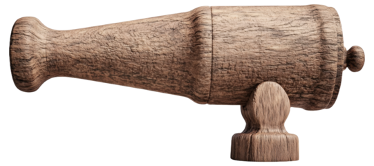 PNG Wooden toy cannon on a stand