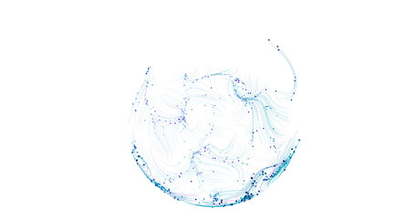 Abstract background image of a swirling blue data sphere. Perfect for tech, AI, or network concepts.