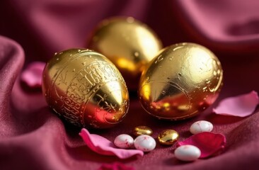 Easter still life with a basket filled with painted eggs, fresh colors, vertebrae branches and Easter cake