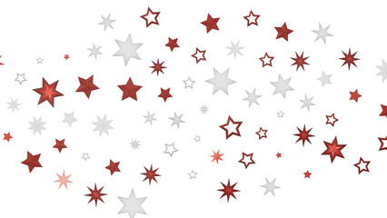 A simple image featuring red and white stars on a black background. It can be used as a holiday or celebration-themed design element, or for more general applications.