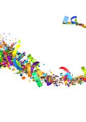 Abstract Colorful Confetti Explosion