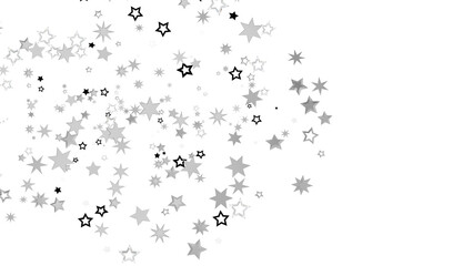 Fototapeta premium Silver Stars on Black Background