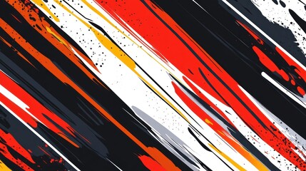 Colorful abstract brush strokes creating diagonal lines on white background