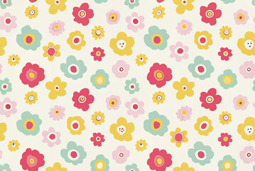 Whimsical flower pattern