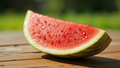 Juicy Watermelon Slice Hydration Refreshment Summer Treat Picnic Snack Healthy Eating Sweetness Natural Goodness Water Content Food