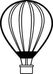 Obraz premium Hot Air Balloon line art vector illustration