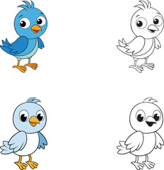 Fototapeta premium set of birds