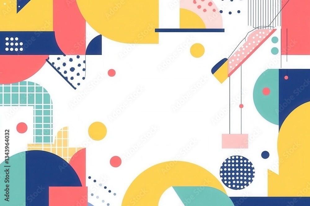 Poster colorful abstract geometric shape pattern for modern background design