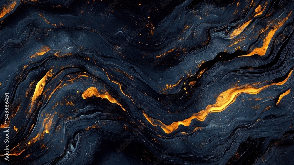 Poster abstract black wave pattern with dynamic lighting and texture, forming a mesmerizing flow. dark and 