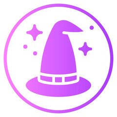witch hat gradient icon