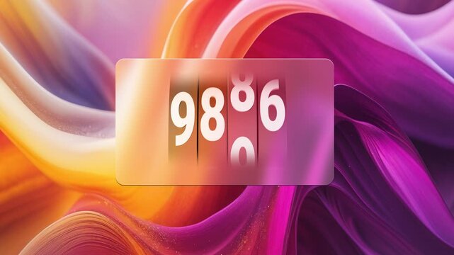 Social Media Step Counter Up to 10,000 with a Glassmorphism Style, 10K followers concept.