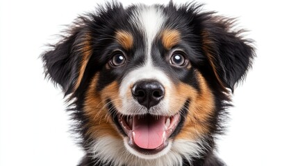 Happy puppy face close-up