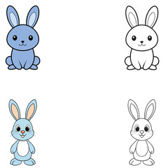 set of easter rabbits