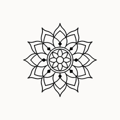 Traditionally Mandala Art Design on White Background  Intricate & Decorative Mandala Pattern