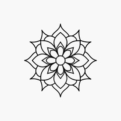 Traditionally Mandala Art Design on White Background  Intricate & Decorative Mandala Pattern