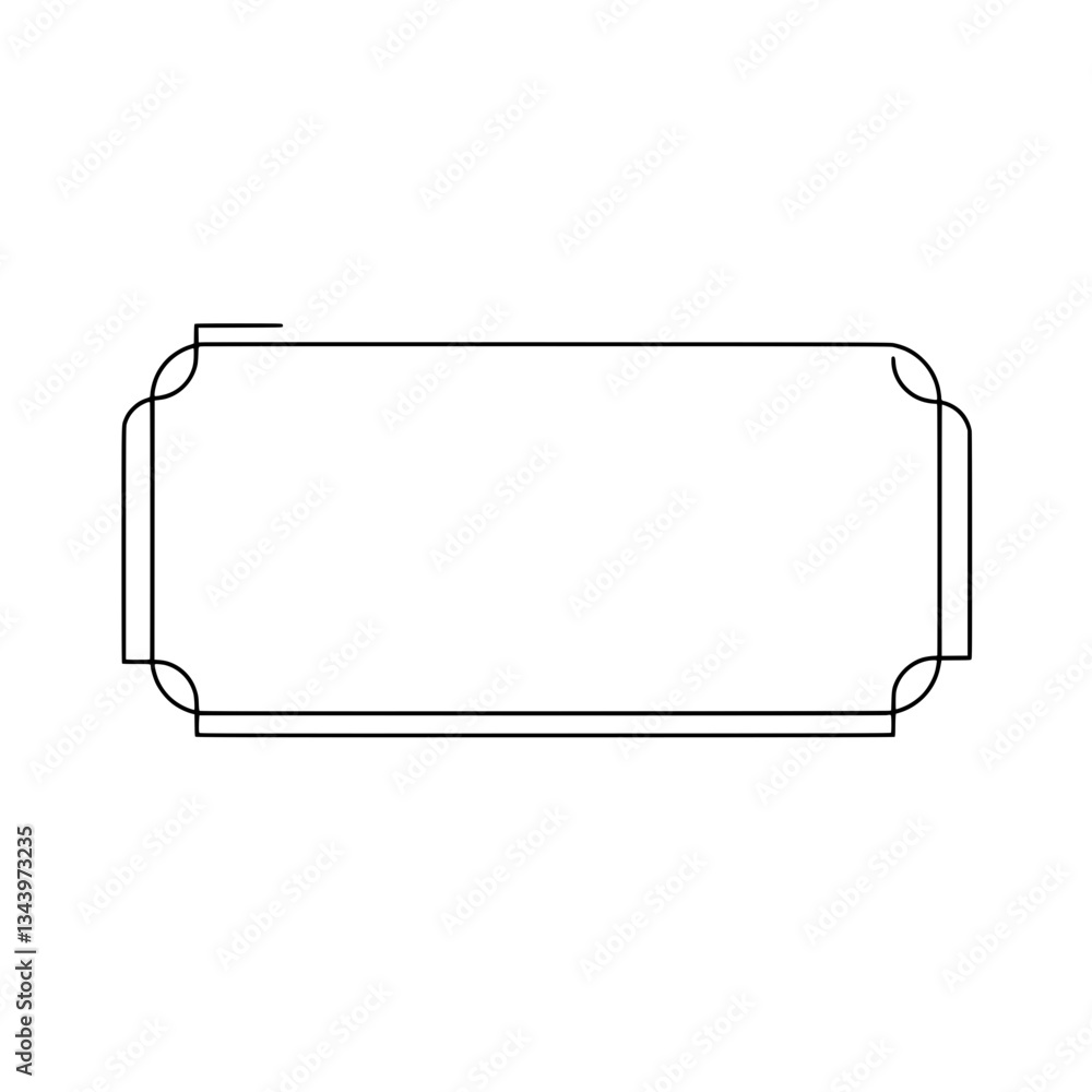 Poster elegance in simplicity: a sleek, minimalist rectangular frame, perfect for adding a touch of sophist