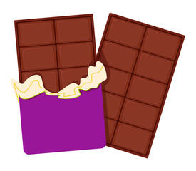Chocolate candy concept. Sweet and pastry product, dessert and delicacy. Bar at red package. Poster, cover or banner2