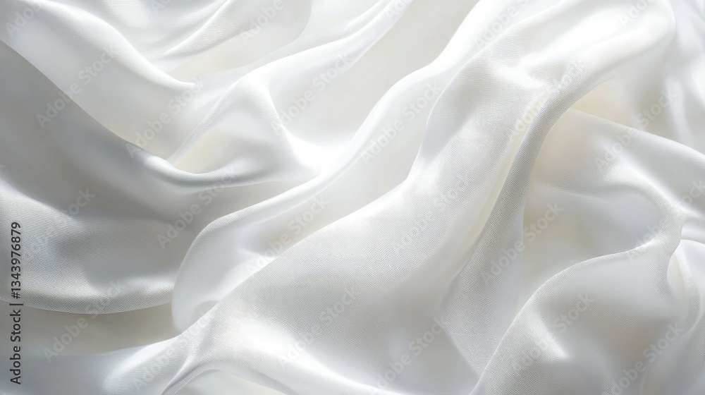 Aufkleber minimalistic white wavy pattern with gentle gradients and smooth light reflections.