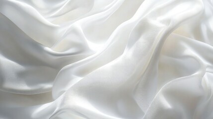 Obraz premium Minimalistic white wavy pattern with gentle gradients and smooth light reflections.