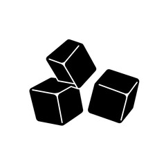 Minimalist Cubes: A minimalist black and white image of three geometric cubes artfully arranged, showcasing simplicity and modern design.