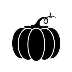 Silhouette of a Pumpkin: A simple, yet striking silhouette of a pumpkin with its iconic ribbed form and swirling vine.