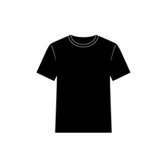 Naklejka premium Simple Black Tee: a minimalist design of a plain black t-shirt, perfect for showcasing prints, text, or logos. a staple in any wardrobe, blending simplicity and versatility.
