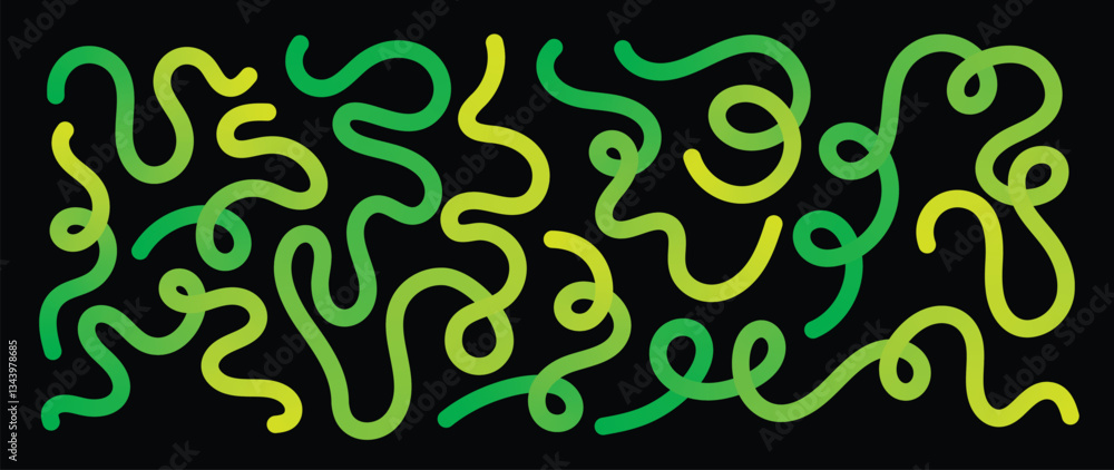Poster abstract gradient line element design vector set. creative concept modern art design with dynamic co