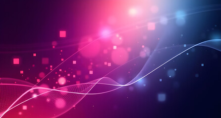 Obraz premium abstract technology particles lines mesh background