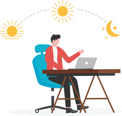 Vector illustration of computing concept stock

