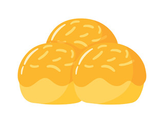 Nastar is Indonesian Eid Al Fitr Cookie with Pineapple Jam Kue Kering for Lebaran Idul Fitri Vector Illustration