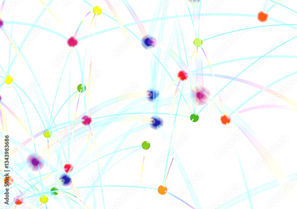 Aufkleber abstract colorful network connection