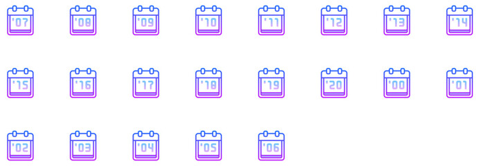 Set of Years icons