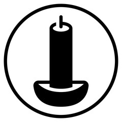 candle glyph icon