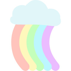 cloud with rainbow