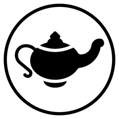 magic lamp glyph icon