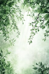 Lush green foliage, soft light
