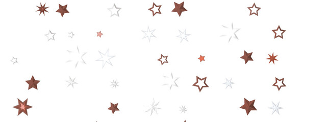 Astral Rhapsody: 3D Illustration Delivers a Captivating Gold Stars Rain