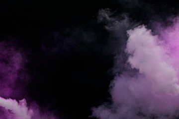 Atmospheric smoke, abstract color background, close-up, Purple