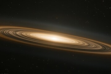 Fototapeta premium A Bright Ringed Celestial Object Surrounded by Stars in Space