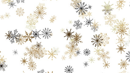 Sparkling Snowfall: Dynamic 3D Illustration of Falling Christmas Snowflakes