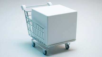 Large box in shopping cart