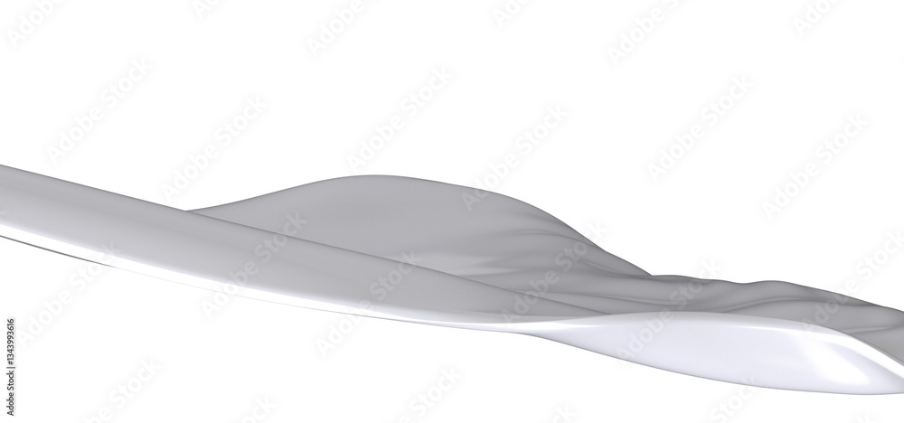Poster a close-up image of a white fabric, showing its smooth texture and flowing drapes, creating abstract
