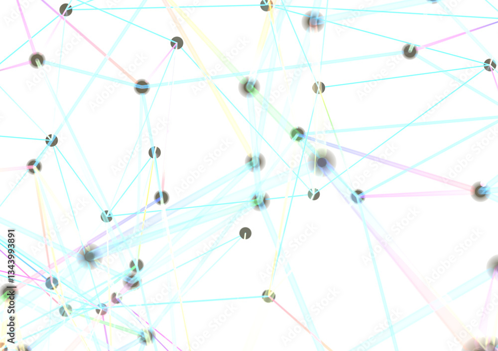 Poster abstract network of lines and connections