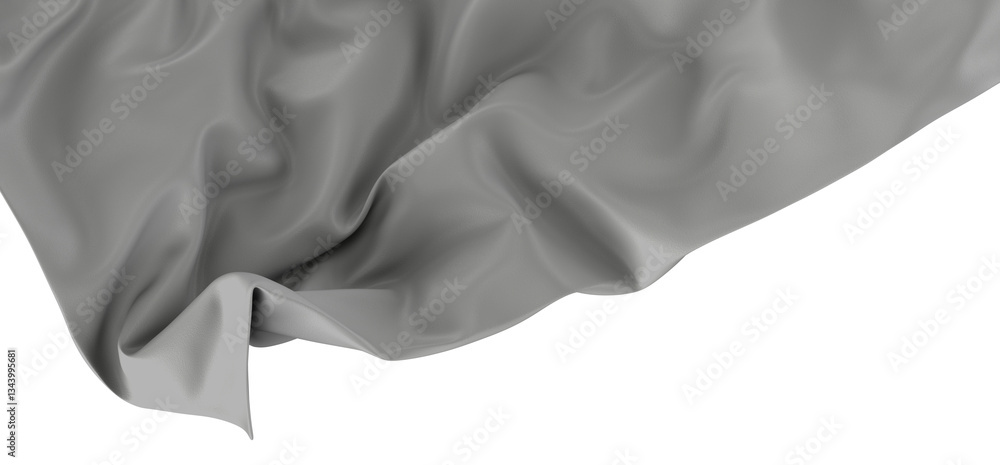 Poster a close-up image of a white fabric, showing its smooth texture and flowing drapes, creating abstract