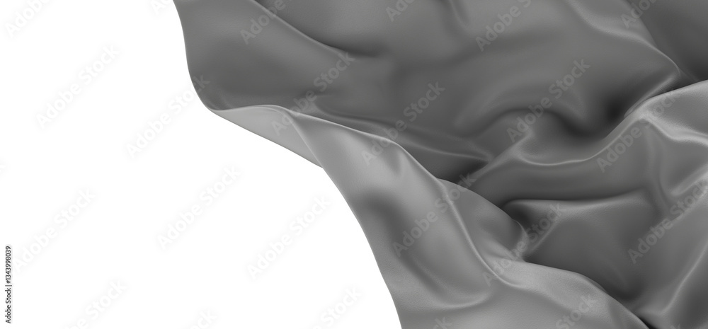Fototapete a close-up of a white fabric with a smooth, silky texture. the fabric is draped and folded, creating
