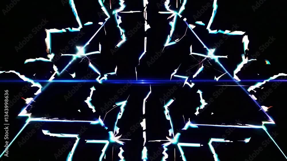 Poster radiant energy burst: a dynamic display of colorful light and electric currents creating a visual sp
