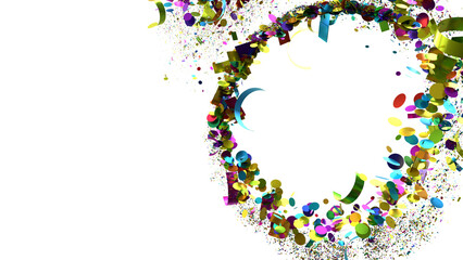 Festive confetti explosion, perfect for party invitations, celebrations, and joyful backgrounds.