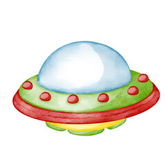 watercolor ufo clip art