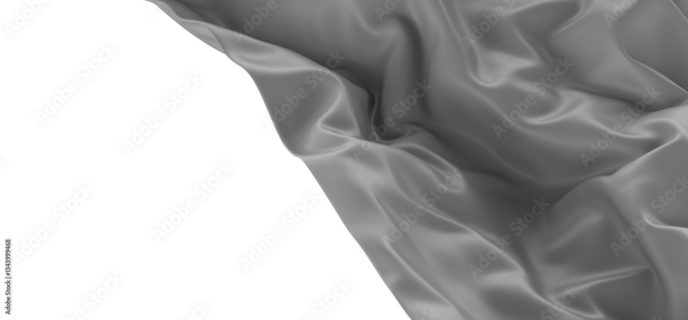 Poster a close-up of a white fabric with a smooth, silky texture. the fabric is draped and folded, creating